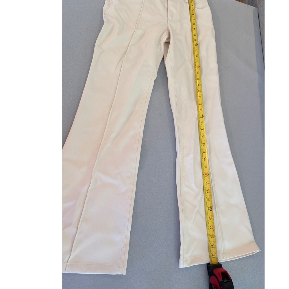 Bohme Cream High Waisted Pintuck Flare Pants Off White Small NWOT - Picture 4 of 6